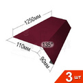 Карнизная планка RAL 3005 110х90мм 1250мм 135° Комплект 3шт превью 1