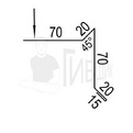 Торцевая для мягкой кровли RAL 7024 70х20х70х20мм 2000мм Комплект 10шт превью 2