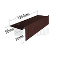 Торцевая для мягкой кровли RAL 8017 90х20х70мм 1250мм превью 1