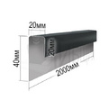 J профиль RAL 7024 40х20х20мм 2000мм превью 1