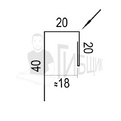 J профиль RAL 9003 40х20х20мм 1250мм Комплект 3шт превью 2